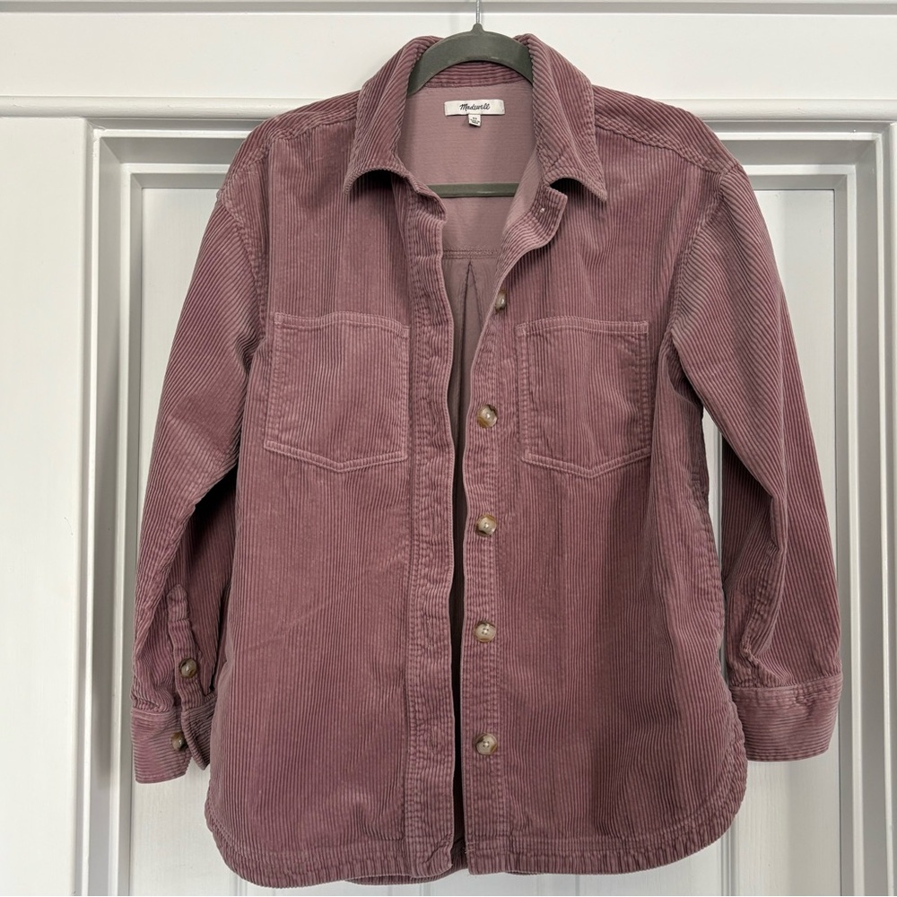 Madewell Mauve Corduroy Shacket